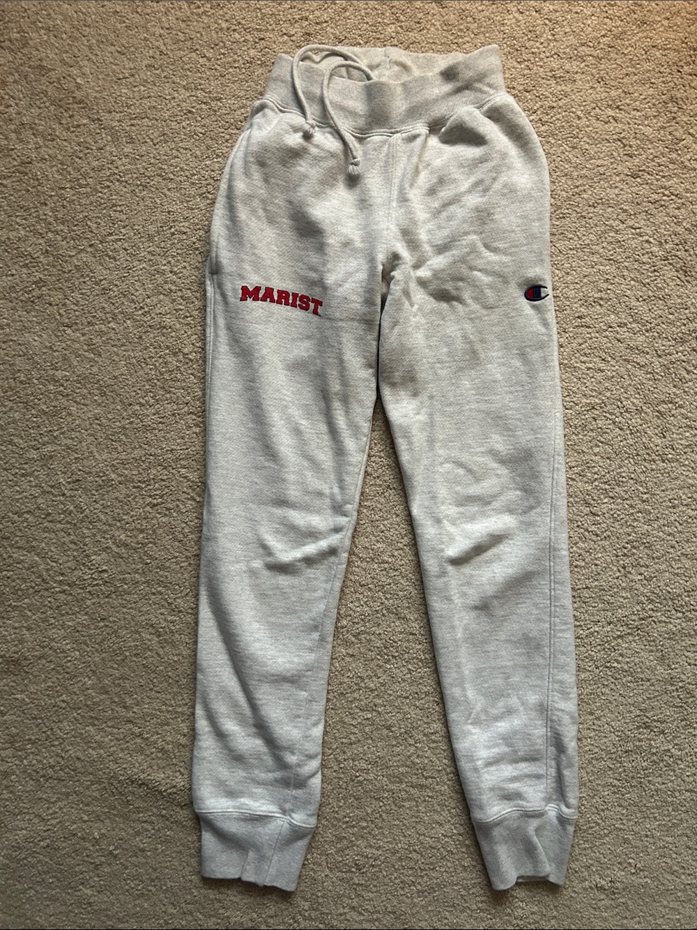 Champion Light Gray Adult Joggers with Marist Collegiate Logo